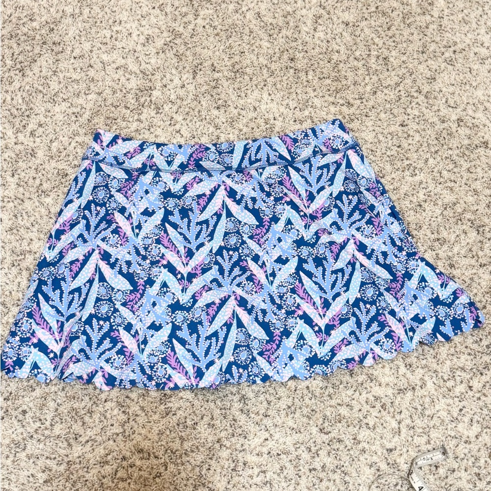 HTF LILLY PULITZER BARTON BLUE STAR GAZING LUXLETIC AILA SKORT,  size XL